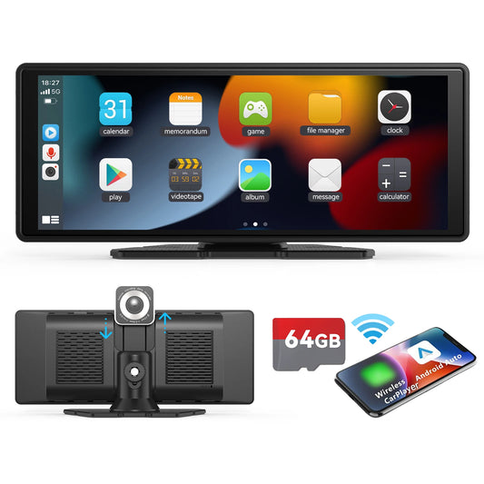 10.26" Inch Portable Wireless CarPlay Screen